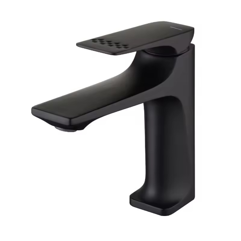 Ceramic Core Single-Handle Bathroom Sink Mixer Tap, Modern Deck Mounted Hot Cold Water Faucet